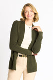 Waffle Stitch Cardigan Sweater with Pocket, Fatigue Heather