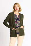 Waffle Stitch Cardigan Sweater with Pocket, Fatigue Heather