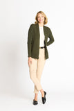 Waffle Stitch Cardigan Sweater with Pocket, Fatigue Heather